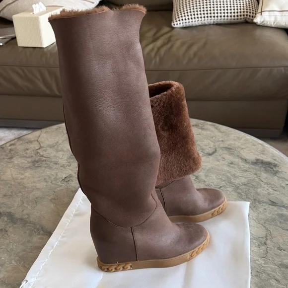 Brown Leather snow boots - Picture 4 of 6